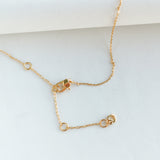 Brilliant Statements Pavé Halo Pendant Gold White Necklace