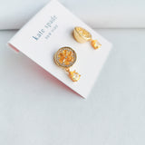 Fresh Squeeze Lemon Tear Drop Earrings In Gold