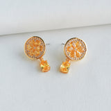 Fresh Squeeze Lemon Tear Drop Earrings In Gold