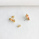 Sweet Treasures Gold Multi Color Stud Earrings