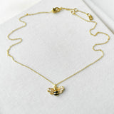 All Abuzz Stone Bee Mini Pendant Necklace