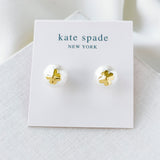 Pearls On Pearls Flower Gold Stud Earrings