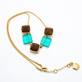 Trina Turk Classic Colorful Stones Gold-toned Necklace