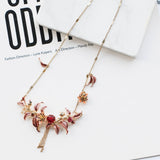 Les Néréides Gold Tone Flower necklace