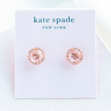 Rose Gold That Sparkle Pave Round Large Stud Earrings