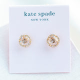 Gold That Sparkle Pave Round Large Stud Earrings
