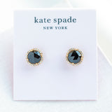 Black That Sparkle Pave Round Large Stud Earrings