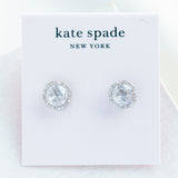 Silver That Sparkle Pave Round Large Stud Earrings