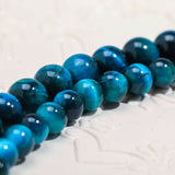 Blue Tiger's Eye Beads Grade AAA Genuine Natural Gemstone Enhances intuition 8mm