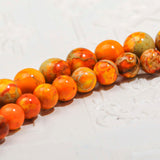 Orange Imperial Jasper Motivational stone Natural Gemstone Round Beads Handmade Jewelry 8mm