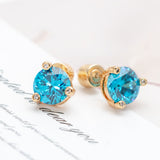 Alicia Bonnie Flower Fairy Earrings (Cyan)