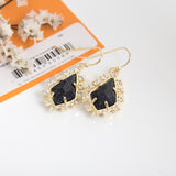 Alicia Bonnie Thetis Earrings in Black Obsidian