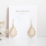 Alicia Bonnie Thetis Earrings in Rose Quartz