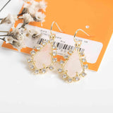 Alicia Bonnie Thetis Earrings in Rose Quartz