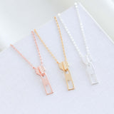 Alicia Bonnie The Zip Vermeil Necklace