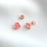 Alicia Bonnie in Love Rose Gold Earrings ( Light Pink Drusy )
