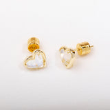 Alicia Bonnie in Love Gold Earrings ( Dichroic Glass )