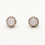 Betsey Johnson Adorable Pink Gemstones Gold-toned flower Earrings