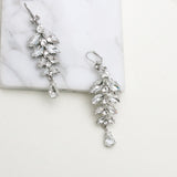 Betsey Johnson Gorgeous Fashion Clear Crystals Pendant Silver-toned Earrings