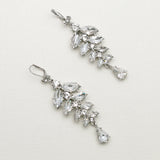 Betsey Johnson Gorgeous Fashion Clear Crystals Pendant Silver-toned Earrings
