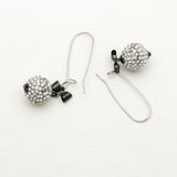 Betsey Johnson Beautiful Glittering Fashion Clear Crystals Silver-toned Earrings