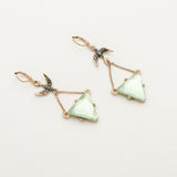 Betsey Johnson Beautiful Classic Fashion Lime Green Gemstones Earrings