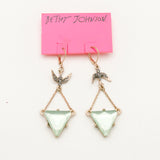 Betsey Johnson Beautiful Classic Fashion Lime Green Gemstones Earrings