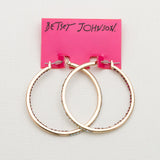 Betsey Johnson Charming Classic Exotic Colorful Gemstones Gold-toned Earrings