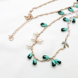 Betsey Johnson Eye-catching Elegant Colorful Gemstones Gold-toned flower Necklace