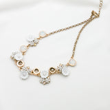 Betsey Johnson Charming Fashion Colorful Gemstones Gold-toned flower Necklace