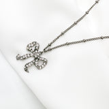 Betsey Johnson Charming Exotic Vintage Dove Grey Pendant Silver-toned Necklace