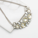 Betsey Johnson Charming Exotic Colorful Gemstones Pendant Silver-toned Necklace