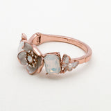Betsey Johnson Beautiful Exotic Colorful Gemstones Rose Gold flower Bracelet