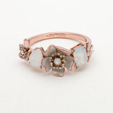 Betsey Johnson Beautiful Exotic Colorful Gemstones Rose Gold flower Bracelet