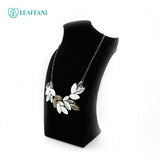 Leaffani White to Black Crystal Leaves necklace