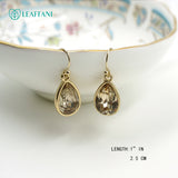 Leaffani Dark Gold Teardrop Earrings