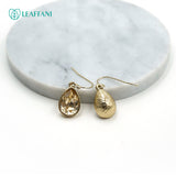 Leaffani Dark Gold Teardrop Earrings