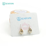 Leaffani Dark Gold Teardrop Earrings