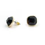 Monet Elegant Black Square Stud Earrings