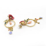 Les Néréides leaves and flower Earrings