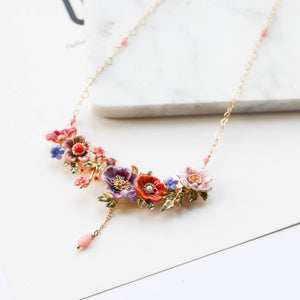 Les Néréides flower cluster necklace
