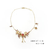 Les Néréides Gold Tone Flower necklace