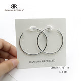 Simple Silver tone round Earrings