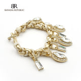 Gold Tone Crystals Bracelets