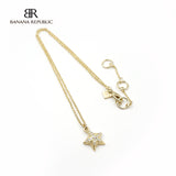 Gold Tone Crystal Starfish Pendant necklace