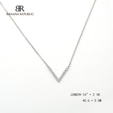 V shape Crystal Pendant necklace