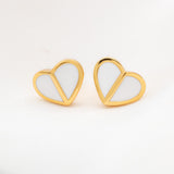 Heritage Spade Earrings (White)