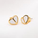 Heritage Spade Earrings (White)
