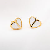 Heritage Spade Earrings (White)