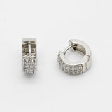 Clear Crystal Silver Tone Earrings
